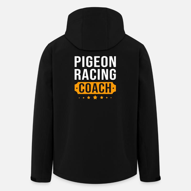 Course de pigeons Pigeons - Veste softshell homme en polyester recyclé Stanley/Stella - noir