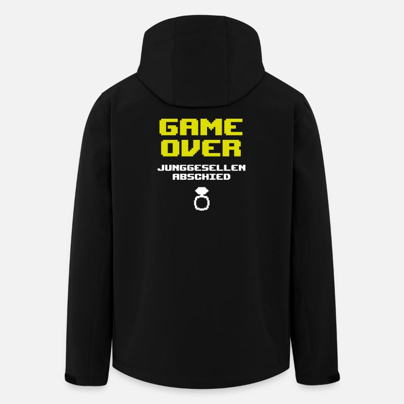 GAME OVER – Junggesellenabschied Gaming Shirt - Recycelte Männer Softshell-Jacke von Stanley/Stella - Schwarz