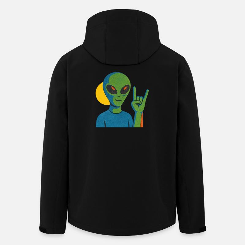 Panneau néon en pierre extraterrestre - Veste softshell homme en polyester recyclé Stanley/Stella - noir