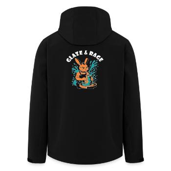 Glaze & Rage – Punk Bunny - Recycelte Männer Softshell-Jacke von Stanley/Stella - Schwarz - Hinten - AI Model Male 185 light (185cm)