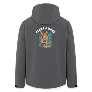 Glaze & Rage – Punk Bunny - Recycelte Männer Softshell-Jacke von Stanley/Stella - Anthrazit - Hinten - AI Model Male 185 light (185cm)