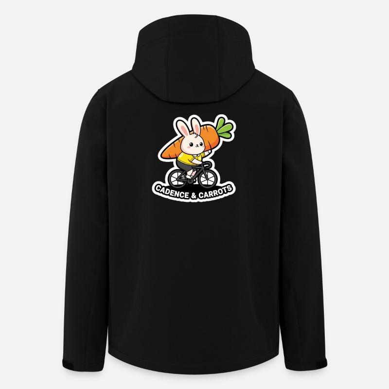 Cadence & Karotten Osterhasen-Radaufkleber - Recycelte Männer Softshell-Jacke von Stanley/Stella - Schwarz