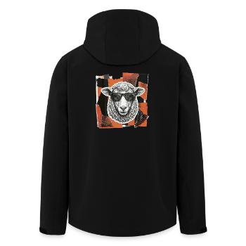 Sheep sheep - Men’s Recycled Softshell Jacket by Stanley/Stella - black - Back - AI Model Male 185 light (185cm)