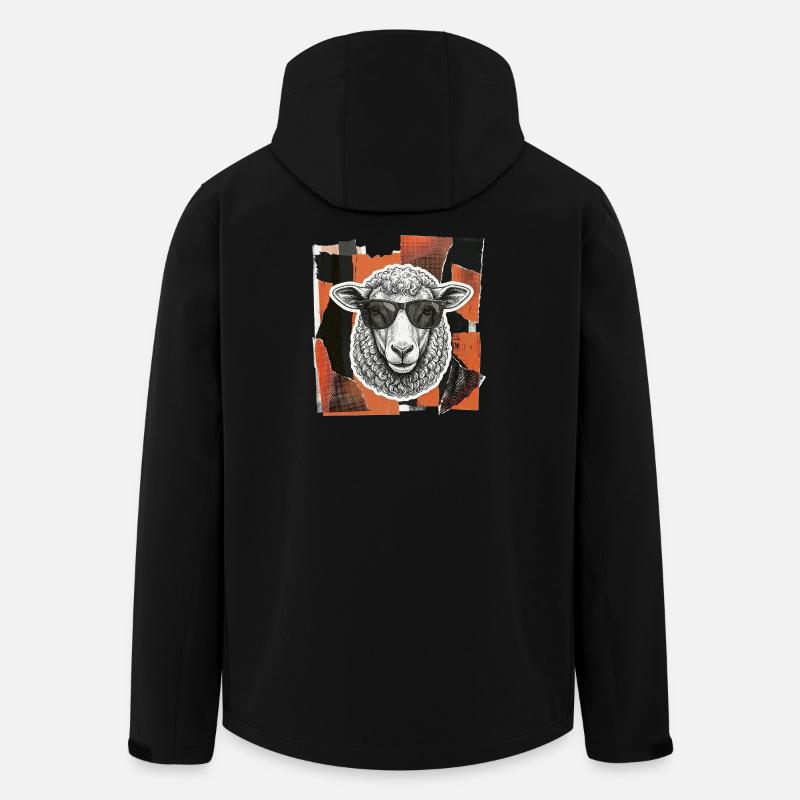 Moutons moutons - Veste softshell homme en polyester recyclé Stanley/Stella - noir