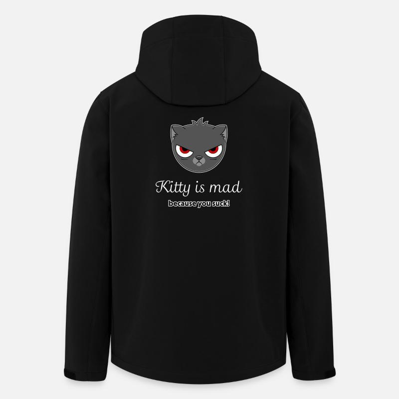chat offensé - Veste softshell homme en polyester recyclé Stanley/Stella - noir