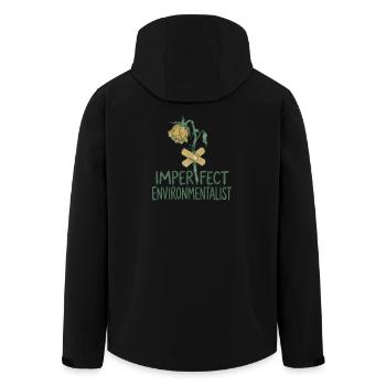 Kaputte Blume - Recycelte Männer Softshell-Jacke von Stanley/Stella - Schwarz - Hinten - AI Model Male 185 light (185cm)