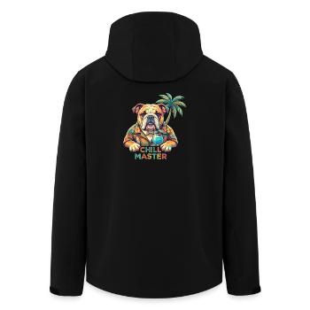 Englische Bulldogge Chill Master Urlaub Hawaii dog - Recycelte Männer Softshell-Jacke von Stanley/Stella - Schwarz - Hinten - AI Model Male 185 light (185cm)