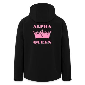 ALPHA QUEEN - POWER GIRL WOMAN POWERBOTTOM - Recycelte Männer Softshell-Jacke von Stanley/Stella - Schwarz - Hinten - AI Model Male 185 light (185cm)