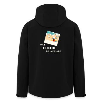 Été plage et détente pastel - Veste softshell homme en polyester recyclé Stanley/Stella - noir - Dos - AI Model Male 185 light (185cm)