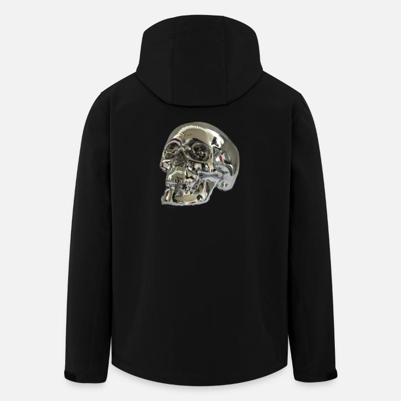 Silber Skull - Recycelte Männer Softshell-Jacke von Stanley/Stella - Schwarz