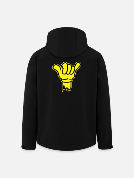 hand shaka finger - Recycelte Männer Softshell-Jacke von Stanley/Stella - Schwarz