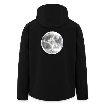Nuit de pleine lune lune - Veste softshell homme en polyester recyclé Stanley/Stella - noir - Dos - AI Model Male 185 light (185cm)
