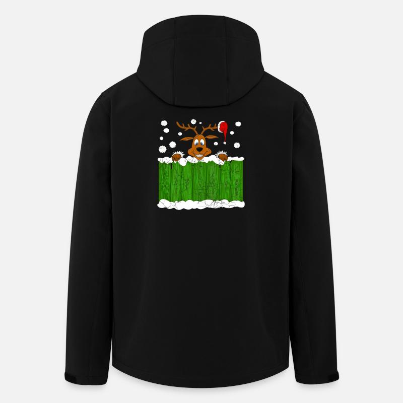 Christmas Reindeer - Men’s Recycled Softshell Jacket by Stanley/Stella - black