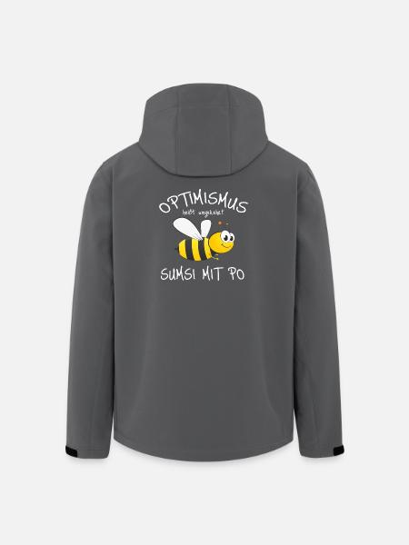 Optimistischer Bienen-Charme - Recycelte Männer Softshell-Jacke von Stanley/Stella - Schwarz