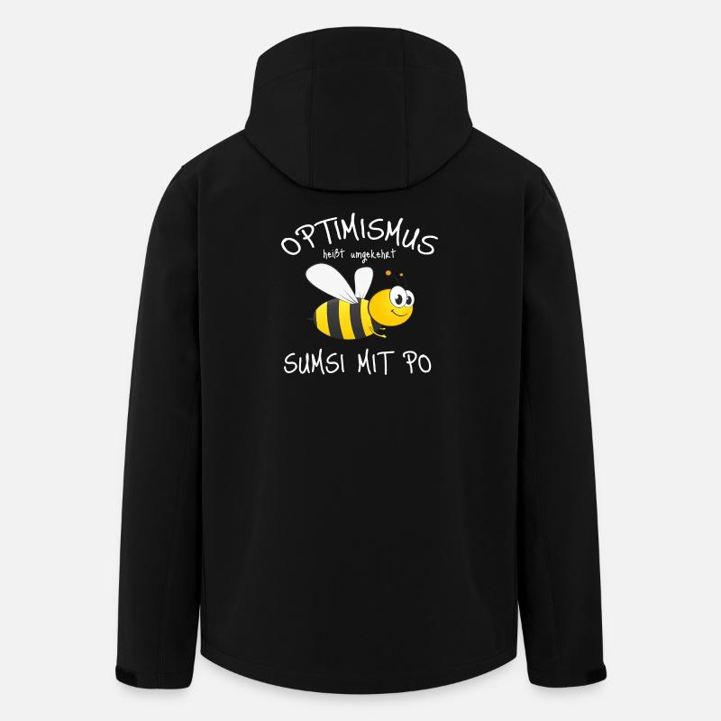 Optimistischer Bienen-Charme - Recycelte Männer Softshell-Jacke von Stanley/Stella - Schwarz