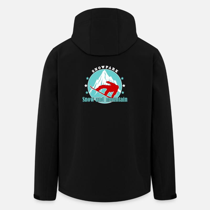 Berg- und Alpinski-Illustration - Recycelte Männer Softshell-Jacke von Stanley/Stella - Schwarz
