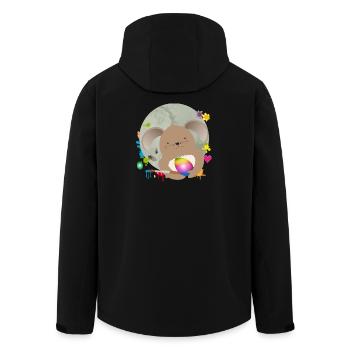 Peindre un lapin de Pâques mignon aux œufs de Pâques - Veste softshell homme en polyester recyclé Stanley/Stella - noir - Dos - AI Model Male 185 light (185cm)