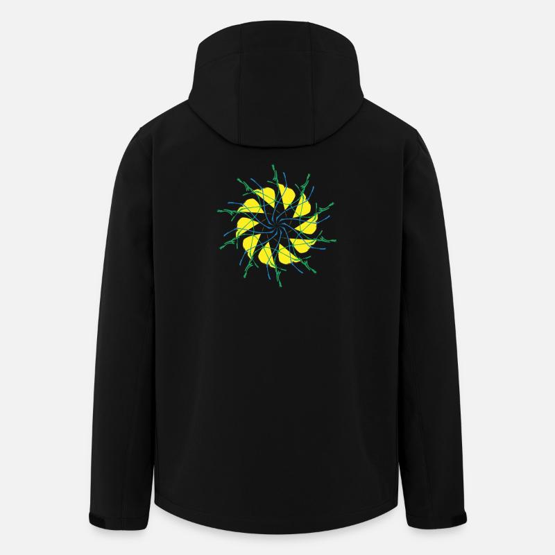 Zufallsmuster gekreist - Recycelte Männer Softshell-Jacke von Stanley/Stella - Schwarz