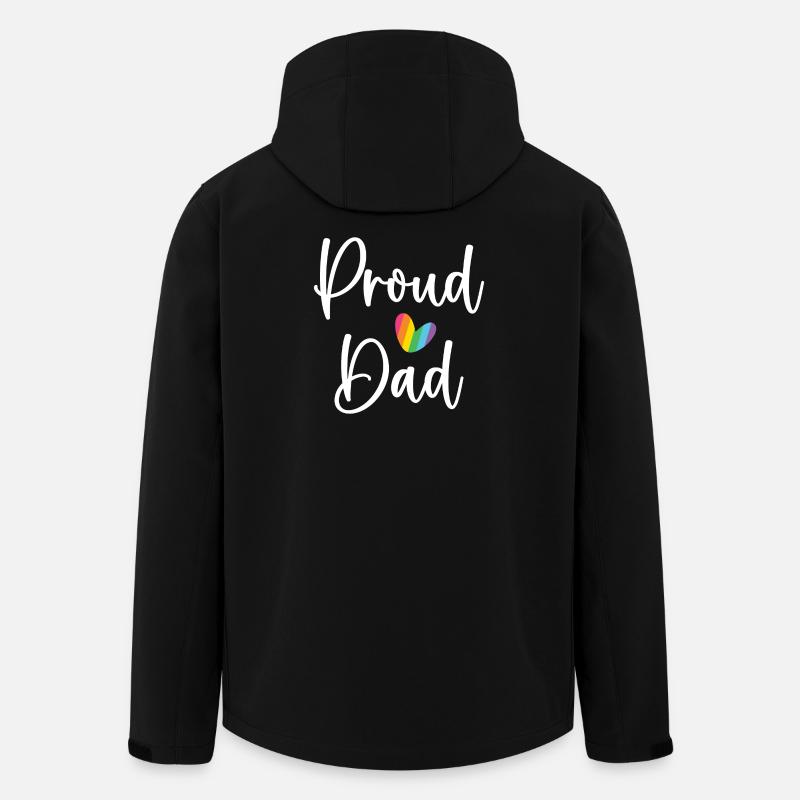 Proud Dad - Men’s Recycled Softshell Jacket by Stanley/Stella - black