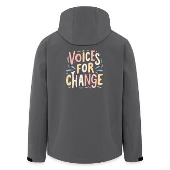 Voix pour le changement Paix Amour Guerre mondiale de paix - Veste softshell homme en polyester recyclé Stanley/Stella - noir - Dos - AI Model Male 185 light (185cm)