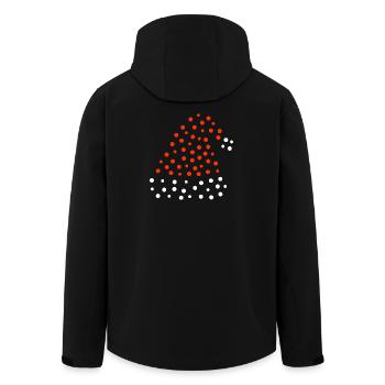 Chapeau de Noël - à pois - Veste softshell homme en polyester recyclé Stanley/Stella - noir - Dos - AI Model Male 185 light (185cm)