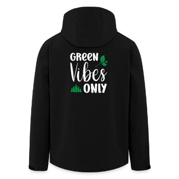 Nur grüne Vibes - Recycelte Männer Softshell-Jacke von Stanley/Stella - Schwarz - Hinten - AI Model Male 185 light (185cm)