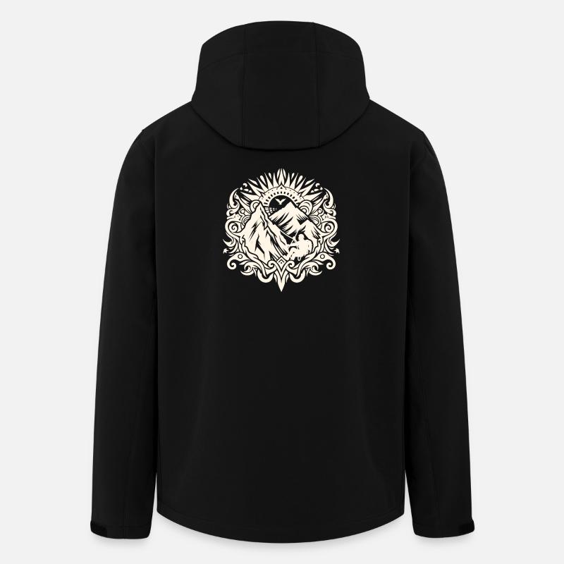 Liebe zu den Bergen - Recycelte Männer Softshell-Jacke von Stanley/Stella - Schwarz