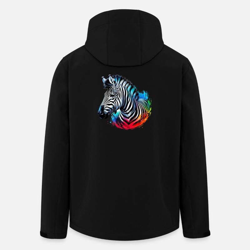 Zebra - Men’s Recycled Softshell Jacket by Stanley/Stella - black