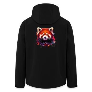 Red panda - Men’s Recycled Softshell Jacket by Stanley/Stella - black - Back - AI Model Male 185 light (185cm)