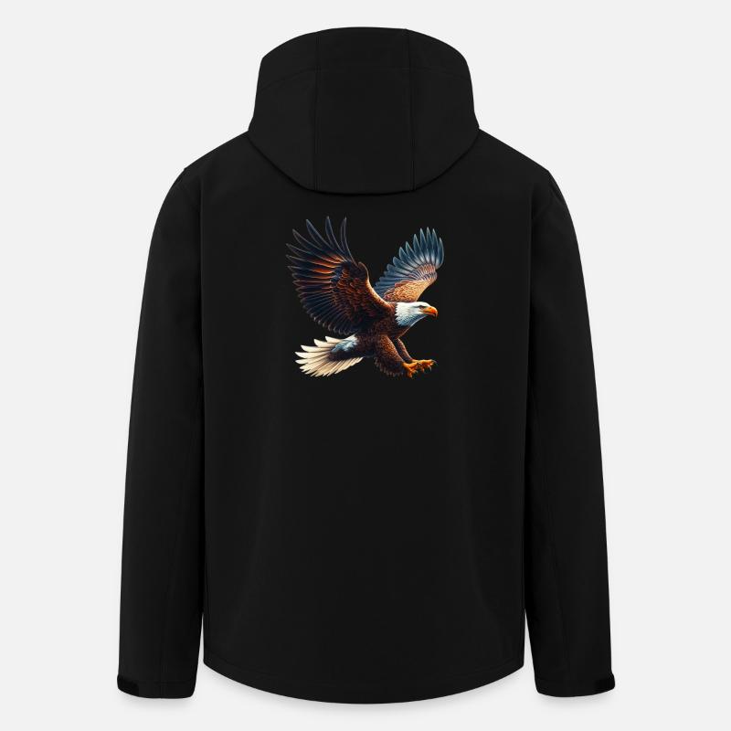 Adler - Recycelte Männer Softshell-Jacke von Stanley/Stella - Schwarz