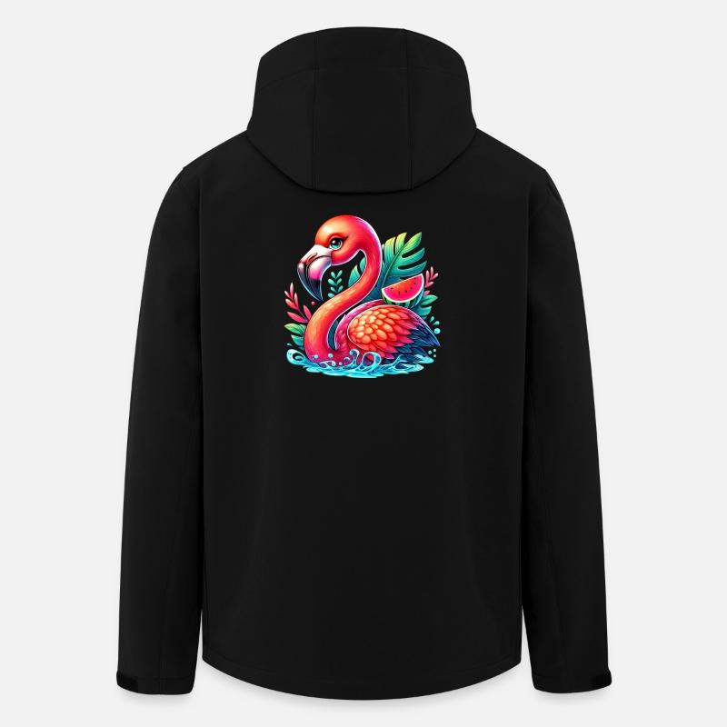 Flamingo - Men’s Recycled Softshell Jacket by Stanley/Stella - black