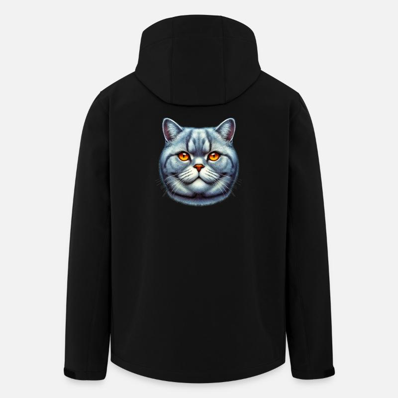 British Shorthair Cat - Men’s Recycled Softshell Jacket by Stanley/Stella - black
