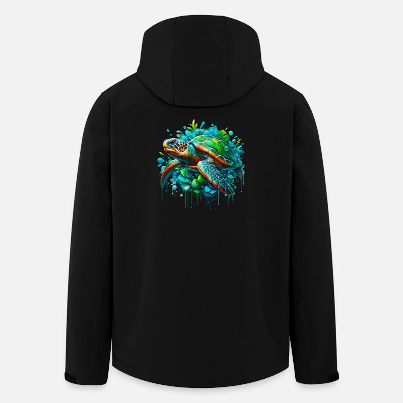 Turtle - Men’s Recycled Softshell Jacket by Stanley/Stella - black