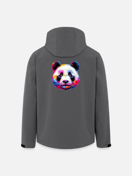 Panda - Veste softshell homme en polyester recyclé Stanley/Stella - noir