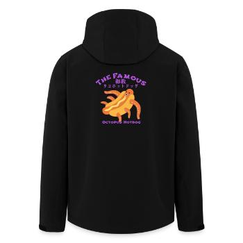 The Famous Tokyo TAKO Hotdog - Men’s Recycled Softshell Jacket by Stanley/Stella - black - Back - AI Model Male 185 light (185cm)