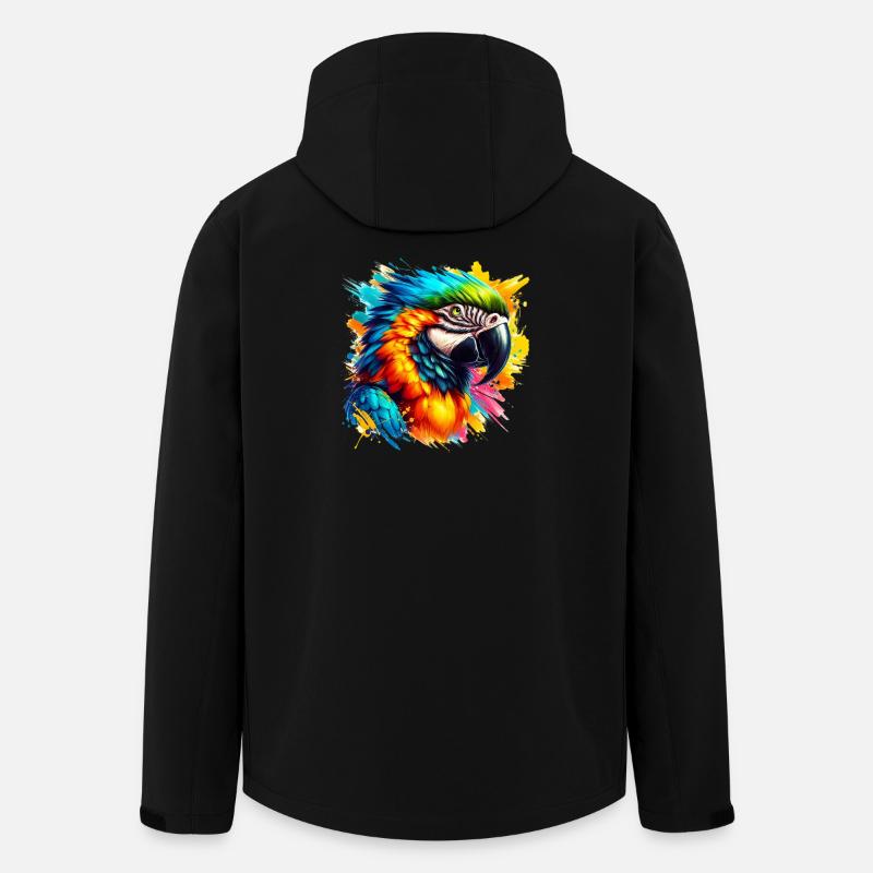 Papagei - Recycelte Männer Softshell-Jacke von Stanley/Stella - Schwarz