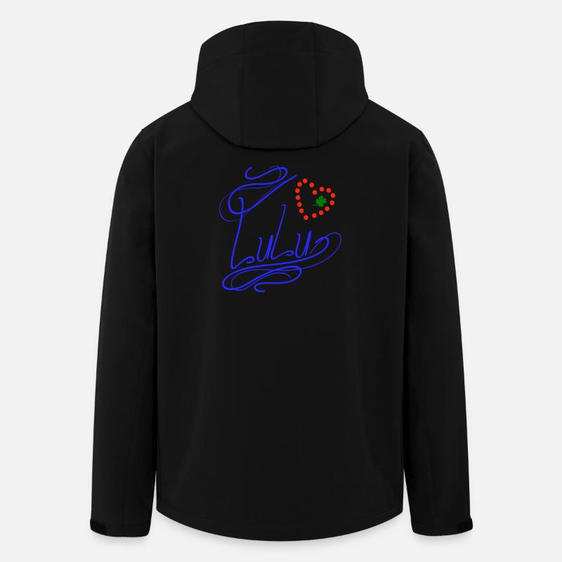 Lulu avec cœur et trèfle - Veste softshell homme en polyester recyclé Stanley/Stella - noir