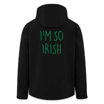 I'M SO IRISH Ireland Irland - Recycelte Männer Softshell-Jacke von Stanley/Stella - Schwarz - Hinten - AI Model Male 185 light (185cm)