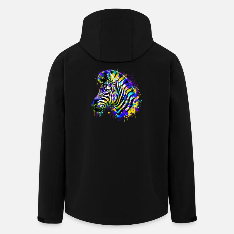 Zebra - Recycelte Männer Softshell-Jacke von Stanley/Stella - Schwarz