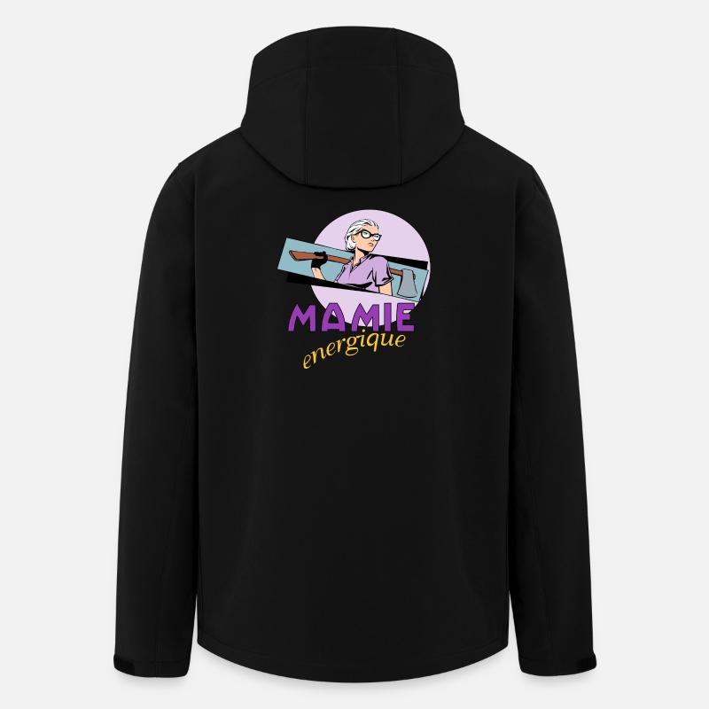 Energiegeladene Oma - Recycelte Männer Softshell-Jacke von Stanley/Stella - Schwarz