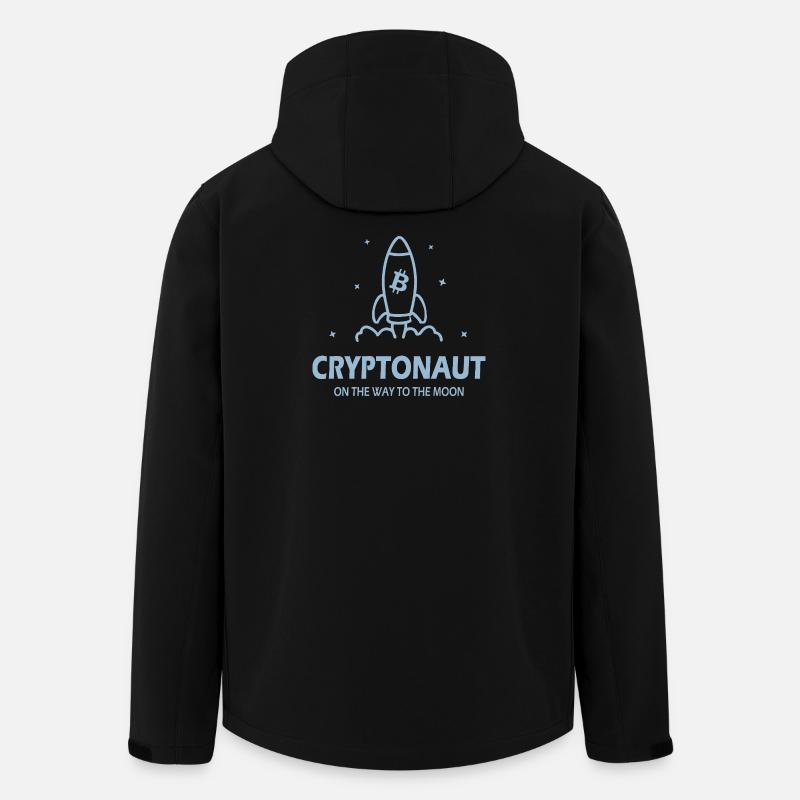 Cryptonaute Bitcoin - Veste softshell homme en polyester recyclé Stanley/Stella - noir