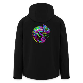 Chamäleon - Recycelte Männer Softshell-Jacke von Stanley/Stella - Schwarz - Hinten - AI Model Male 185 light (185cm)