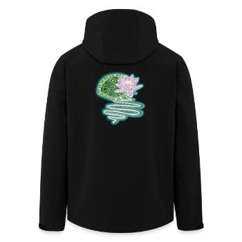 Seerose - Recycelte Männer Softshell-Jacke von Stanley/Stella - Schwarz - Hinten - AI Model Male 185 light (185cm)