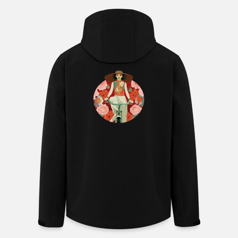 Fahrradfahrerin - Recycelte Männer Softshell-Jacke von Stanley/Stella - Schwarz