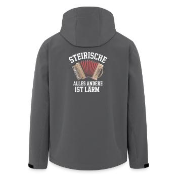 Steirische Harmonika - Alles andere ist Lärm - Recycelte Männer Softshell-Jacke von Stanley/Stella - Anthrazit - Hinten - AI Model Male 185 light (185cm)