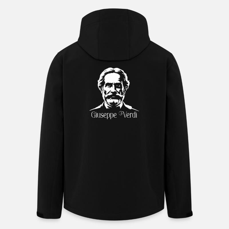 Giuseppe Verdi Composer Silhouette Art - Men’s Recycled Softshell Jacket by Stanley/Stella - black