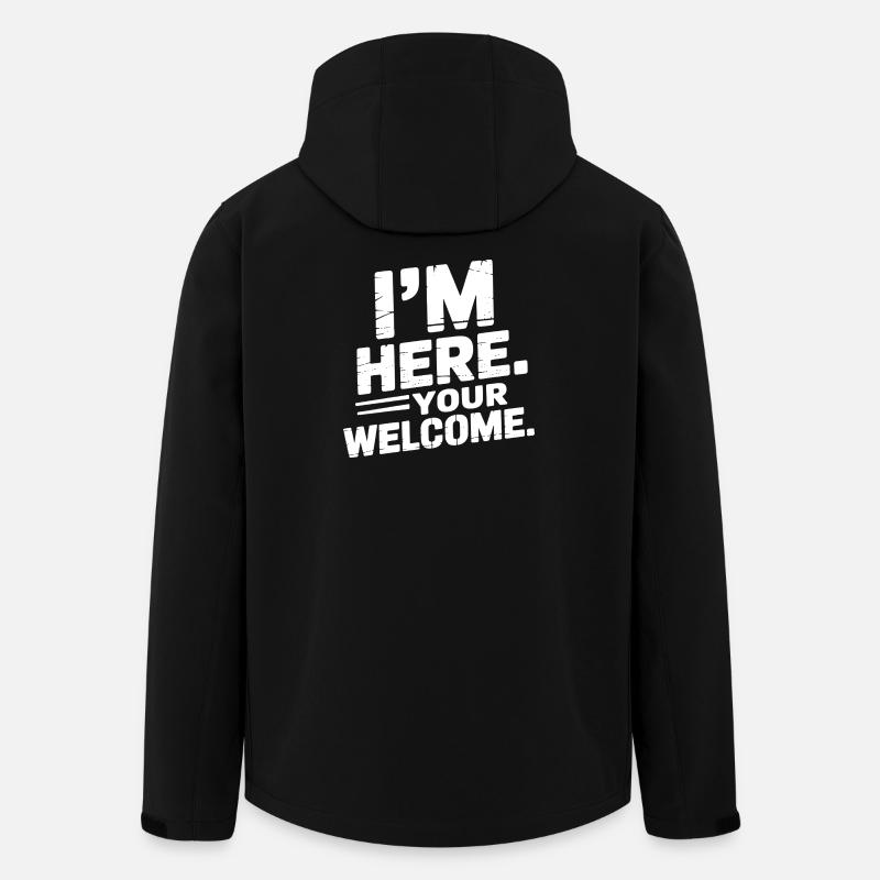 I'm Here Your Welcome - Recycelte Männer Softshell-Jacke von Stanley/Stella - Schwarz
