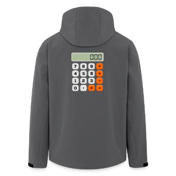 Calculatrice minimaliste avec motif numérique - Veste softshell homme en polyester recyclé Stanley/Stella - charbon - Dos - AI Model Male 185 light (185cm)