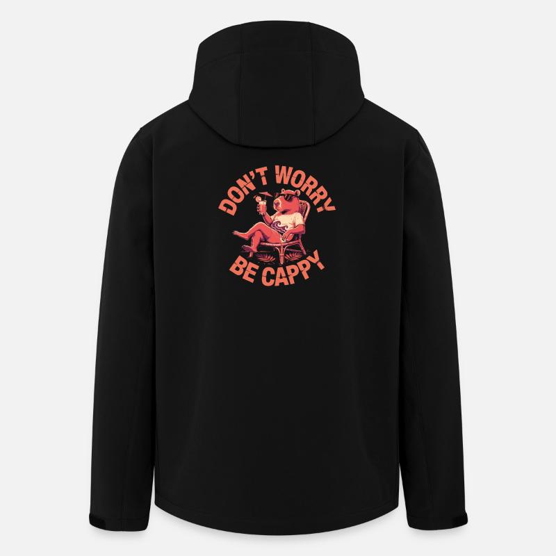 Capybara Guinea Pig Capybara - Men’s Recycled Softshell Jacket by Stanley/Stella - black