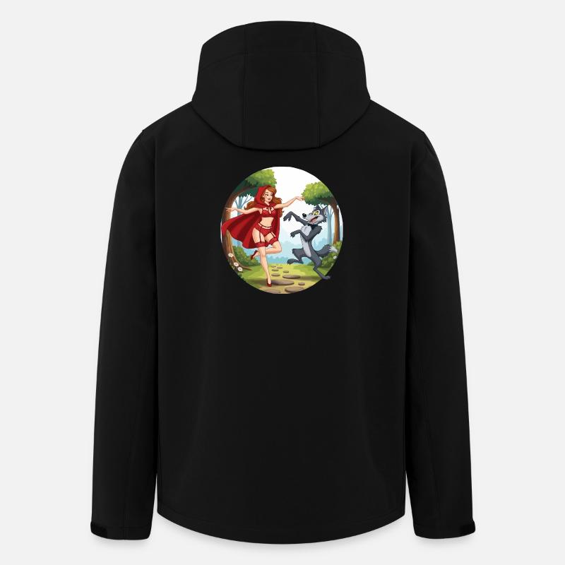 Roodkapje_danst_met_wolf - Veste softshell homme en polyester recyclé Stanley/Stella - noir